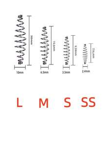 50pcs Small Fishing Spring Bait Holder Rods Carp Catfish Fishing Rig Spring Carp Hooks Bait Explosion Hooks Stainless Steel Spring Fishing Accessories - Silver - View 6