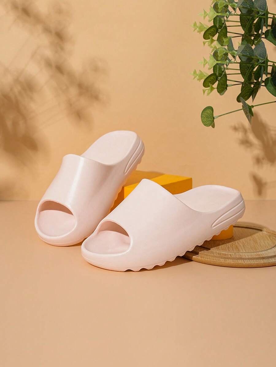 Simple, Cute, Casual, Non-Slip, Wear-Resistant, Lightweight, Comfortable, And Versatile Children's Flat Slippers For Boys And Girls - Pink - View 1