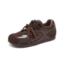 2025 Primavera y Otoño Nuevas Zapatillas Retro de Moda  Ligeras y Cómodas Zapatillas de Entrenamiento Alemanas Versátiles y Casuales para Mujeres - Rojo - Ver 4