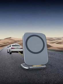 1PC Ultra Thin Car Phone Holder, Ultra-Thin Magnetic Folding Strong Magnetic Support Bracket, Car Back Mounted Phone Desktop Holder, Extendable And Foldable, Compatible With IPhone And Android Phones, Suitable As A Birthday Gift For Family And Friends, Car Phone Holder, Phone Accessories