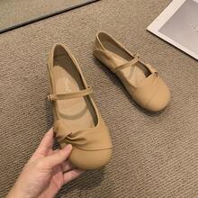 Zapatos de cuero Mary Jane de suela suave para mujeres, estilo francés de primavera, zapatos de noche para mujeres 2025, nuevos zapatos de hada, zapatos suaves individuales - Blanco - Ver 7
