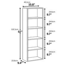 WALPLUS 5 Tier Reversible Color Open Shelf Bookcase Tall And Functional Storage Shelf For Books And Decor White - White - View 7