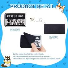 2 PCS  Patches Removable Tactical Hook Loop Embroidered In Training Patch Do Not Pet WorFKing Dog Patch For Vest Harnesses Collars Leashes,RescueDog2PCS - 救援犬2件套裝 - 查看 7