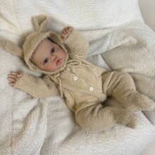19英寸重生娃娃PICKLE，新生儿尺寸，3D皮肤，手工精细皮肤彩绘，可见血管 - 駝色 - 查看 8