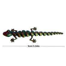 Random Color 6/12/24pcs Flexible Joint Mini 3D Printed Gecko Desktop Decoration, Colorful Animal Model, Random Gradient Small Gecko, Suitable For Collection, Party Decor, Party Favors, Valentine's Day Gift - Multicolor - View 9