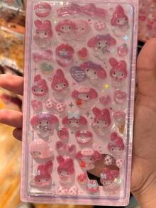 Gukha，Y2K，晶莹剔透，可重复粘贴/自粘，清新甜美/简约美学/蝴蝶/动物图案，手机贴纸，笔记本贴纸，水瓶贴纸，汽车贴纸，DIY手账贴纸 - 彩色 - 查看 5