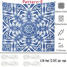 1pc 2D Digital Print Sun Shade Cloth, 5 Different Bohemian Pattern Styles, Features Include Printed Pattern, Windproof, Detachable, Lightweight, Semi-Shading, Dustproof, Durable