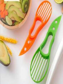 1 pieza Pelador, Deshuesador y Cortador de Aguacate 3 en 1, Separador de Frutas, Herramienta de Cocina de Plástico para Verduras, Accesorio para el Hogar - Multicolor - Ver 9