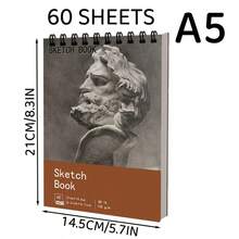 9 x 12 英寸素描本，顶部螺旋装订，1 包 40 张（68 磅/100 克/平方米），无酸艺术素描本，绘画书写纸，适合成人、初学者和艺术家使用 - 白色 - 查看 13