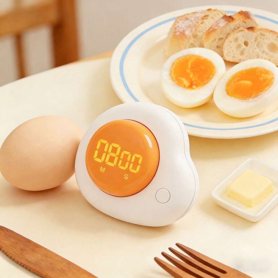 1个软煮蛋计时器，可煮出完美的软煮蛋，趣味烹饪，带定时功能，适合厨房烹饪，磁性设计，精美礼品