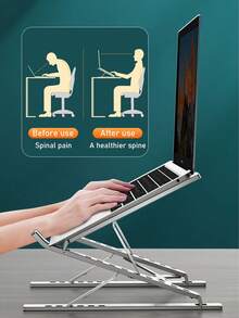 N8 N3 Laptop Stand, Aluminum Alloy Material, Adjustable, Sturdy, Foldable, Cooling Laptop Stand - Multicolor - View 4