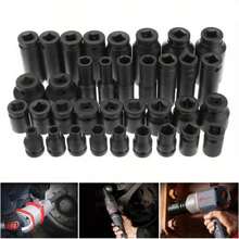 35pcs 1/ 2" Sq Metric Drive Deep Impact Socket Tool Set Garage Kit 8-32mm + Case - Variant 1 - View 9