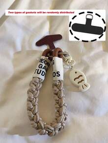 1pc Cute Beige Bear Head, Star, Cat, Fish Pendant Keychain, Suitable For Phone Case, Car Keys, Accessories - Multicolor - View 15