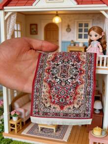 1/2/3pcs Multi-Color Mini Carpet Model, Multi-Style Rectangular Nylon Woven (With Tassel Design) Model House Decoration - Multiple Colors Available, Suitable For Dollhouse And Miniature DIY Projects - Multicolor - View 13