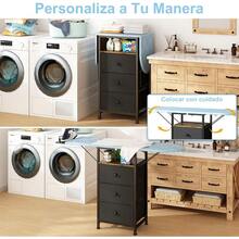 CYPNWisdom Star Burro de Planchar Plegable con Soporte para Plancha Tabla de Planchar Plegable 106 x 30 cm Mueble para Planchar con Estante y 3 Cajones Ahorra Espacio Estructura Estable y Sin TembloreFashion - 221167957 - Ver 7