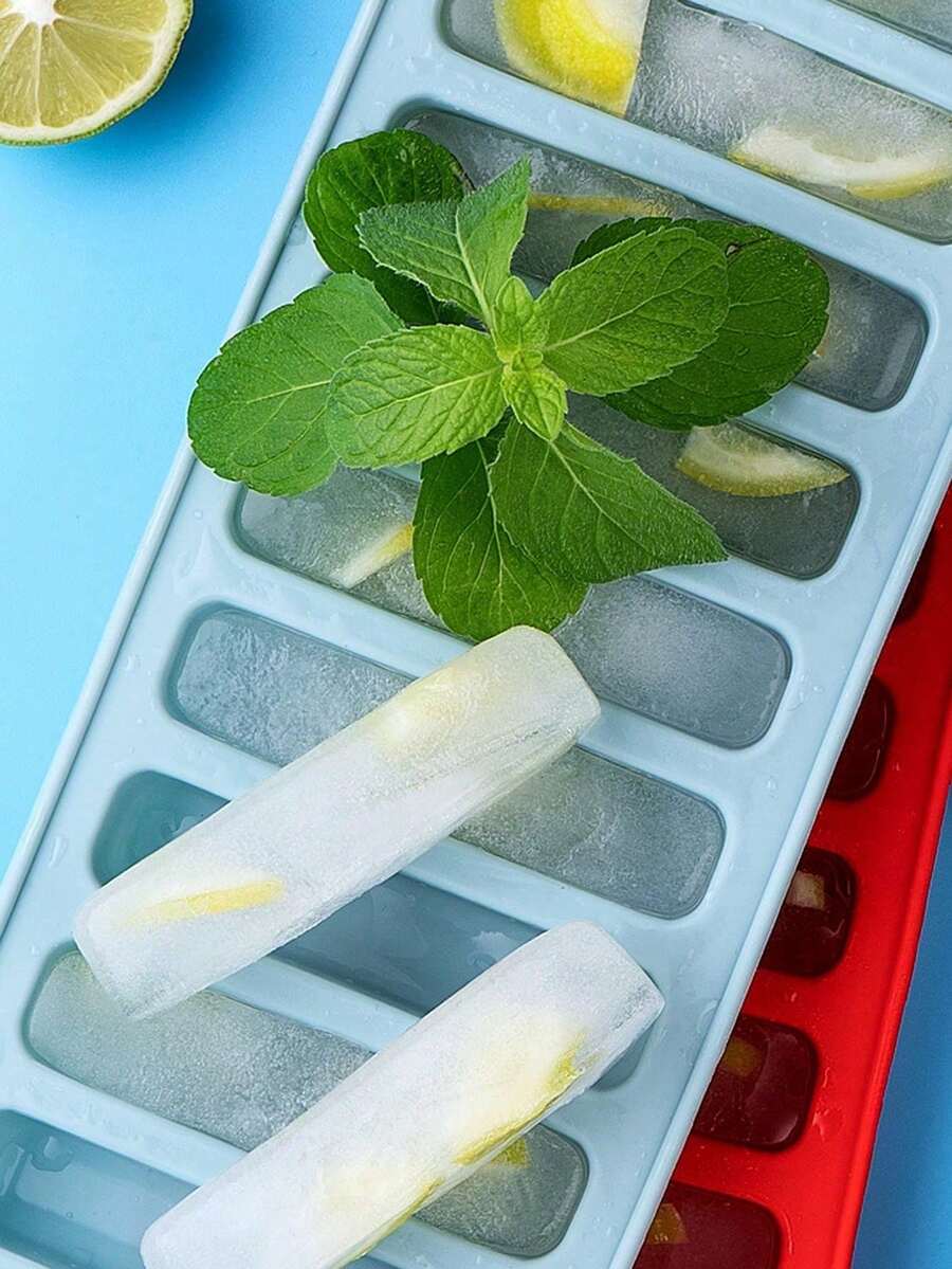 1 st lång isbitsform i silikon, isform med 10 rutnät, isbricka för kök