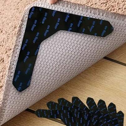 4/8/12/Pcs Carpet Rug Anti-Slip Fixation Tape, PU Washable Residue-Free Reusable Carpet Tape, Washable Fixation Sticker