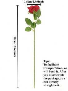 30pcs Artificial Yellow Rose Flowers, Fake Roses, For DIY Wedding Bouquet, Valentine's Day Gift, Tabletop Decor, Bridal Shower, Valentine's Day, Mother's Day, Birthday Party Home Decoration - Dark Yellow - View 4