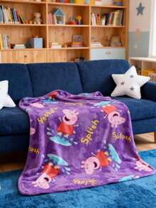 Peppa Pig Lençóis e cobertores grossos e quentes da empresa Desenho de Porco. Tire um descanso. Cobertor de anime de alta aparência pessoal. - Multicolorido - Visão 2