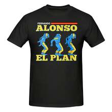 Funny Fernandos Alonsos Dance T Shirt for Men 100% Cotton Tshirt Casual Summer Short Sleeve Tee Shirt Slim Fit Clothing Gift - Negro - Ver 1