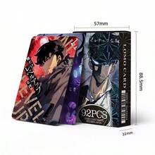 2026新款92张动漫卡片周边 Solo Leveling 贺卡，双面LOMO卡片收藏 - 生日礼物、节日礼物、完美礼物 - 彩色 - 查看 8