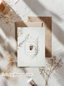 10pcs Customized Wedding Invitations, Personalized Wedding Cards, Elegant Wedding Invitation Cards, Wedding Greeting Cards, Wedding Invitations, Customized Wedding Invitations, Personalized Custom Wedding Invitations, Customized Photo Wedding Cards/Invitations, Wedding Celebration Cards, Simple Wedding Announcement Cards, Customize Your Content - Upload Your Photos & Text, Personalized Wedding Cards, Marriage Congratulations Cards | Wedding Souvenirs, Personalized Newlywed Bride And Groom Wedding Cards - Multicolor - View 1