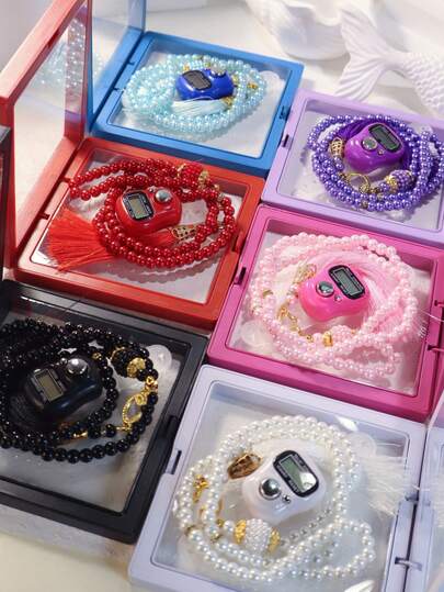 1 pezzo Contatore di grani per preghiere islamiche, strumento per contare le benedizioni durante la celebrazione del Ramadan