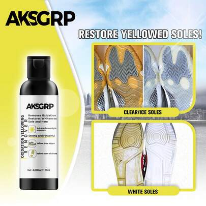 AKSGRP Shoe Sole Whitener And Deoxidizer, Effective Stain Remover For Yellow Discoloration On White Sneakers, Boots, Bags And Rubber Products, Restores Shoe Soles, Shoe, Spring Summer Picks, Brides Maid Gifts, Room, Bedroom Decor, Bedroom Decor, Beach, Travel, For Men, For Women, Vacation