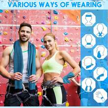 40"X12" (100x30cm) Cooling Towel, Soft Breathable Quick-Dry Towel, Sports Cooling Towel, Rose, Light Blue, Light Gray, Green Antibacterial Microfiber Material, Neck & Face Cooling Ice Towel, Gym Sweat Towel, Beach Absorbent Towel, Summer Cooling Towel For Fitness, Yoga, Outdoor Cycling, Golf, Camping - Multicolor - View 10