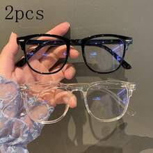 1/2pcs Unisex Fashion Glasses, Casual Daily Wear Glasses, Simple Glasses For School And Commuting