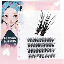 60PCS Individual Lash Clusters Large Capacity Lash Clusters Natural Look&Thick&Wispy&Ultra Soft&Light Reusable Individual Segmented False Eyelashes Eyelash Extension Kit Suitable Travel, Daily Wear Beginners, Weddings, Dates, Parties, Festivals, Very Suitable/Halloween/Eyelash Bundles - 黑色 - 查看 4