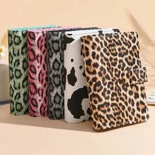 1pc Cute Leopard Print PU Leather A6 Budget Planner, Ideal For Valentine's Day, Year-End Gifts, And Daily Financial Management - A6 - View 1
