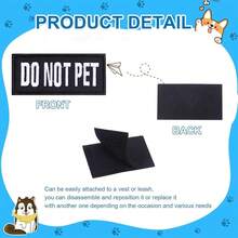 2 PCS  Patches With Removable Tactical Hook Loop Embroidered In Training Patch Do Not Pet WorFKing Dog Patch For Vest Harnesses Collars Leashes,DoNotPet2PCS - DoNotPet2PCS - View 5