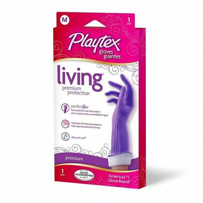 Living Reuseable Rubber Cleaning Gloves, Premium Protection