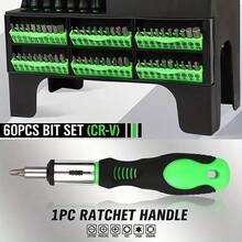 Amartisan 118pcs Magnetic Screwdriver Set With Plastic Racking For Home Repair DIY Craft - 118-piece(Yellow) - View 9