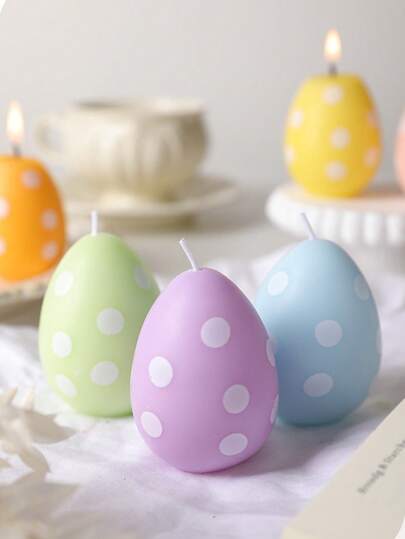 One Adorable Macaron Egg-Shaped Holiday Decorative Candle, Exquisite Decoration, Wedding Companion Gift, Home Decor, Candle, Gift, Home Decoration, Wedding, Wedding Decoration, Ornament, Decoration, Wedding Season, Birthday, Graduation.