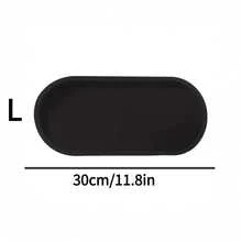 1pc Silicone Storage Tray, Oval Vanity Tray, Sink Sponge Soap Dispenser Holder, Perfume & Cosmetics Storage Box, Makeup Ring Holder Tray, Home Goods, Bathroom Accessories, Home Decor, Home Furnishings