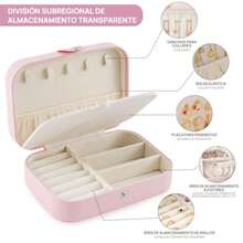 CYPNJoyero para MujerOrganizador de Joyeria Pequeño de Cuero de PU para Mujeres Joyero de Viaje 2 Organizador Capas Cajas de Almacenamiento para Anillos Pendientes Collares Pulseras LFashion - 222322958 - Ver 4