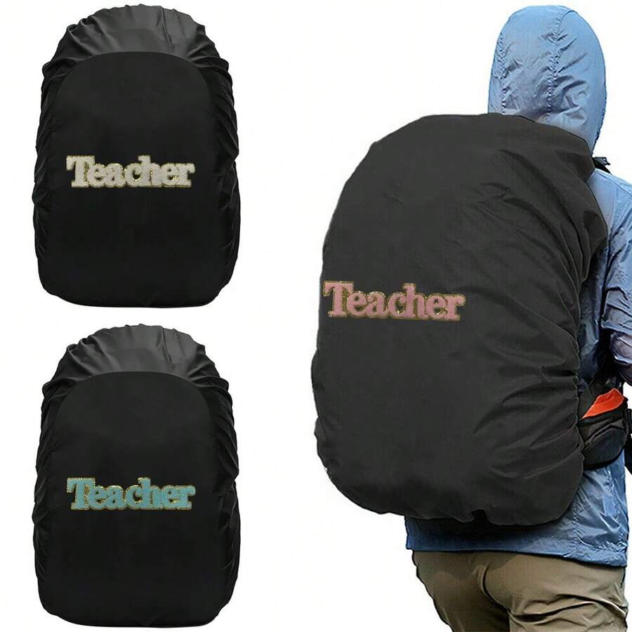 Cubierta de lluvia para mochila de viaje, cubierta antipolvo para mochilas de 15-75L, impermeable, para camping, senderismo, escalada, cubierta protectora para mochilas, artículos esenciales de viaje - Negro - Ver 1