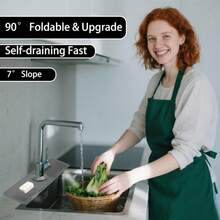 Silicone Faucet Mat & Splash Guard Suitable For Kitchen Sink - Absorbent Quick-Dry Sink With Fit, Fits For Most Faucets, Splash Barrier (, For Kitchen/Bath) - GRAY - View 8