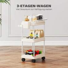 Storage Island & Carts - White - View 4