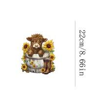 1pc/2pcs/3pcs Calf In Barrel Heat Transfer Stickers - Mixed Color Vinyl Heat Press Decals For T-Shirts, Jeans, Masks, Backpacks - DIY Seasonal Decoration, Home Decor, Holiday Apparel Customization, Easy To Apply, Durable Home Decor