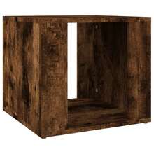 Comodino vidaXL in rovere affumicato, 41x40x36 cm, in legno composito. - nero - Visualizzare 10