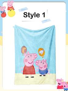 Peppa Pig Cobertor Acolchoado e Espesso de Flanela Cartoon para Dormitório e Quarto, Cobertor Acolchoado Grosso - Multicolorido - Visão 4