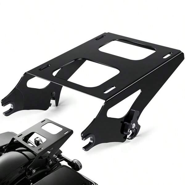 Black Detachable Two Up Tour Pack Pak Mounting Luggage Rack Compatible For  Touring Street Glide Road King Electra Glide 20142023