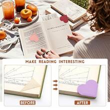 18 Pcs Leather Heart Bookmarks, Cute Heart Bookmark Corner, Bookmarks For Women, Book Marks For Teachers Students Schoolsss Office Home Supplies - 18 chiếc (Trái tim bằng da) - Xem 4