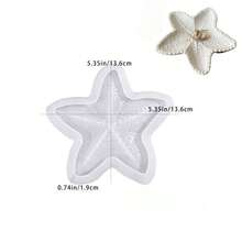 DIY Resin Mold Ocean Starfish Asymmetrical Tray Dish Vanity Tray Mold, Plaster Drip Glue Mold Starfish Shaped Jewelry Tray, Silicone Mold Suitable For DIY Handmade, Daily Tray Making, Candle Holder Making - White - View 11
