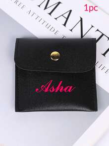 Customized Text & Image Jewelry Storage Pouch, Compact & Portable, Soft Storage, Organize Necklaces, Earrings, Bracelets, Watches, Earphones, Mini Jewelry Bag - Multicolor - View 12