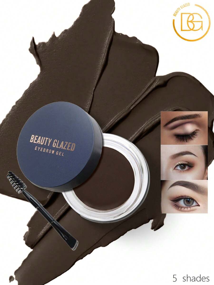 beauty glazed Waterproof Eyebrow Gel Kit With Dual-Ended Brush - Smudge-Proof, Long-Lasting 3D Eyebrow Soap, Quick-Drying, Oil-Free Formula, 12-Hour Wear, Creates Natural & Refined Eyebrows - #05 - View 1
