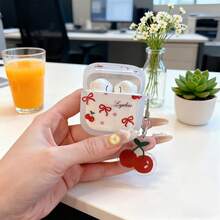 1 Stück Kopfhörerhülle mit Kirschblüten-Schleife, kompatibel mit iPhone-Kopfhörern, AirPods 1/2/AirPods 4/Neue Schutzhülle für kabellose Kopfhörer, kompatibel mit AirPods 3/Pro/Pro 2, Geschenkidee für Freund/Freundin - Verschiedenfarbig - Übersicht 4